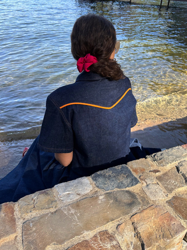 Hemp Denim Western Shirt