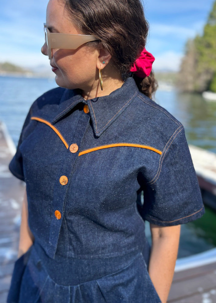 Hemp Denim Western Shirt