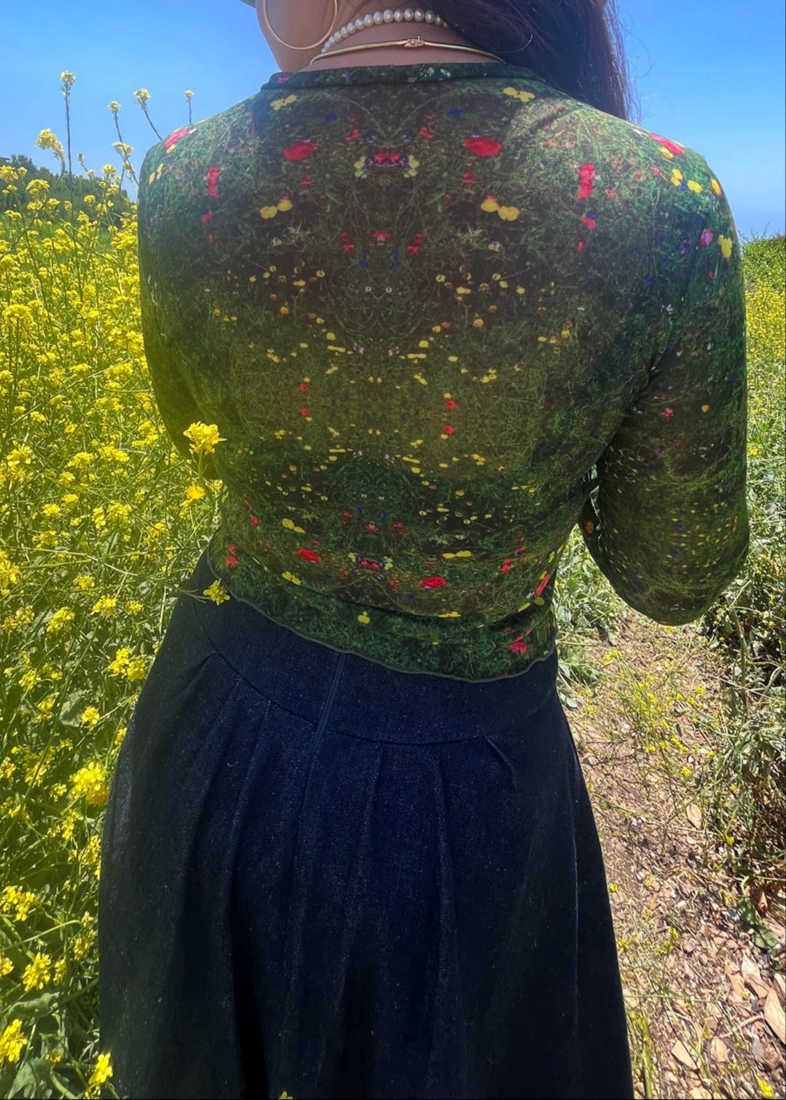 Hemp Denim Maxi Skirt