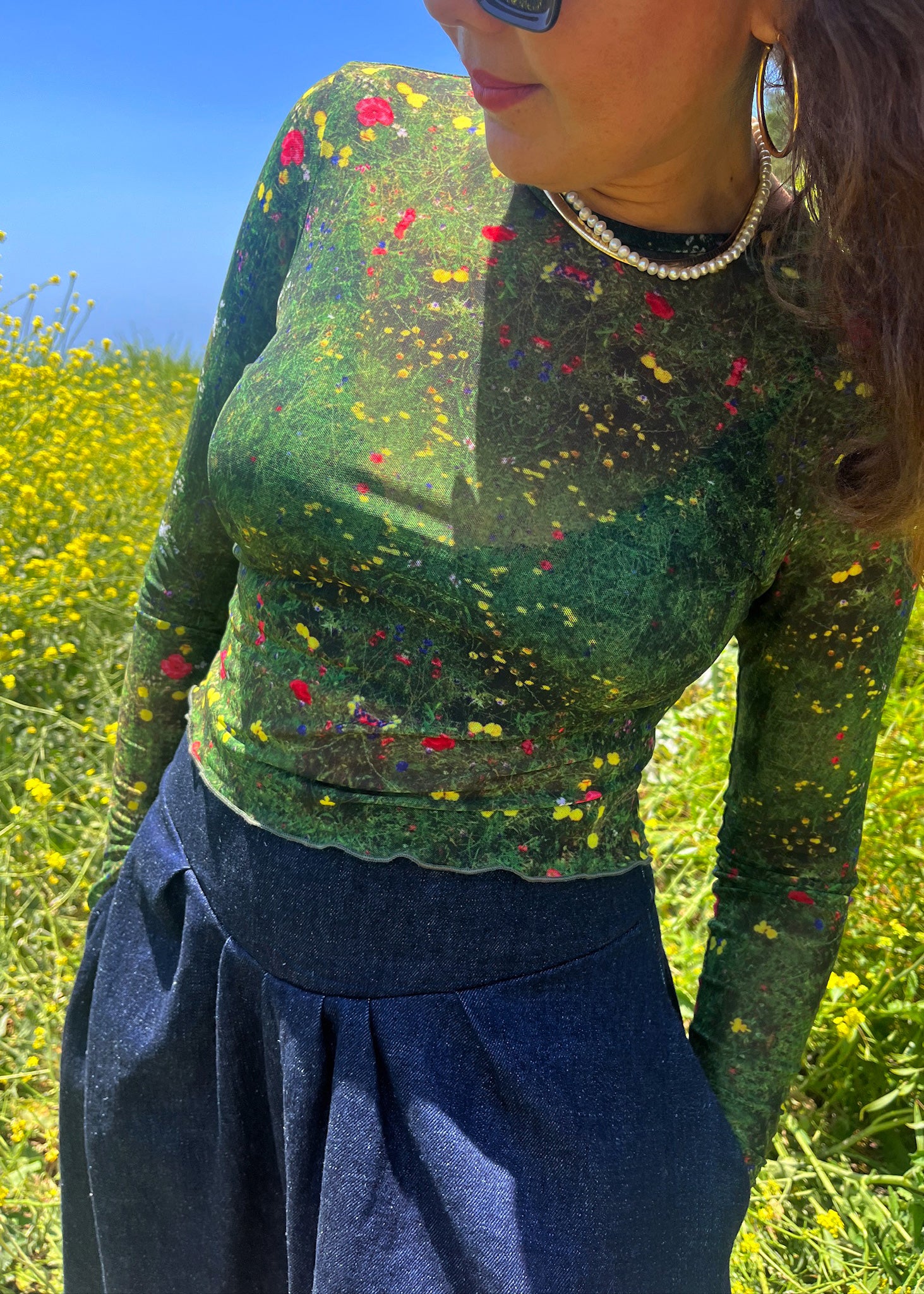 Wildflower Mesh Longsleeve Shirt