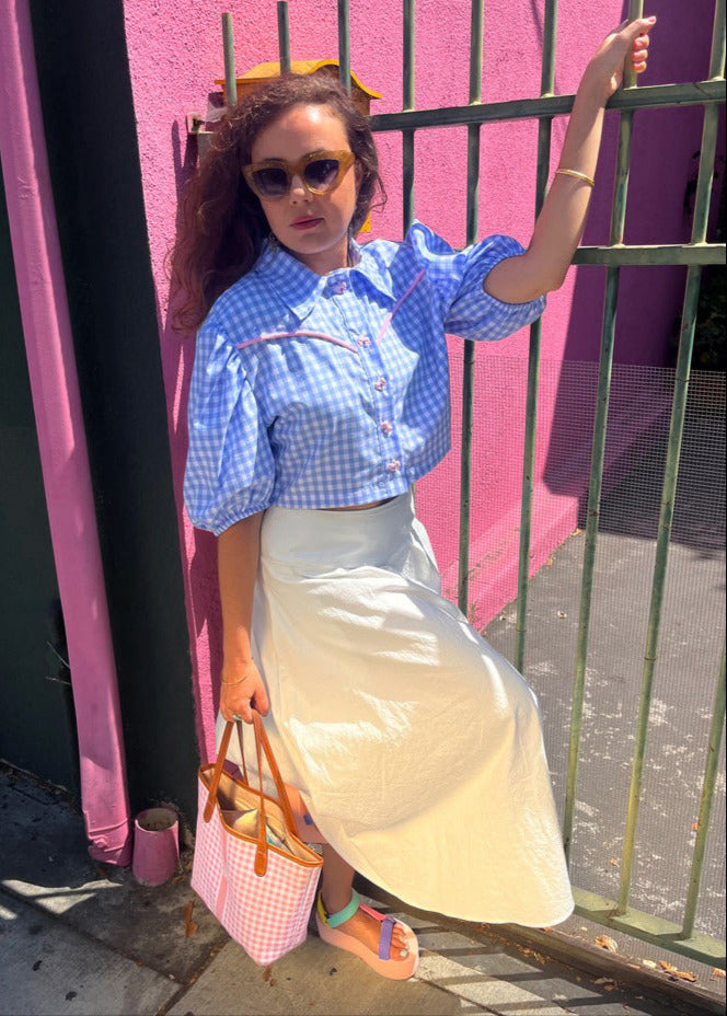 White Hemp Maxi Skirt