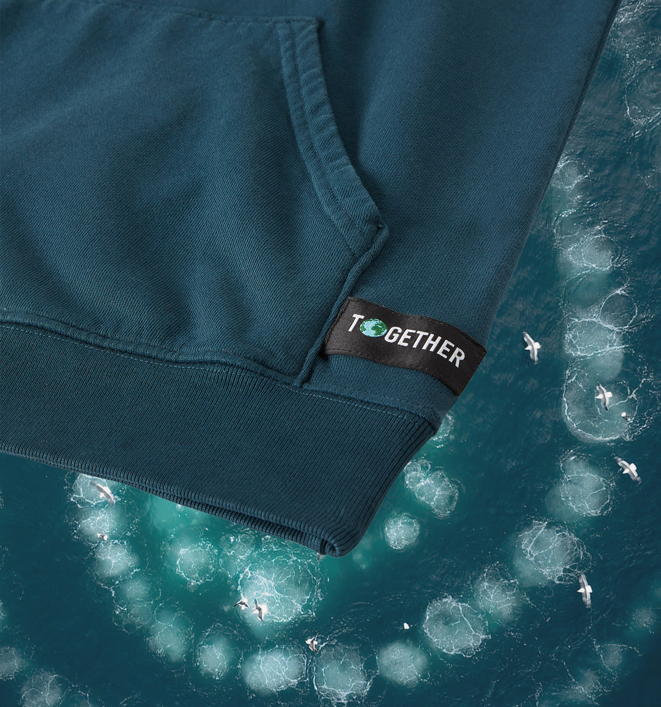 Deep Teal Organic Hoodie