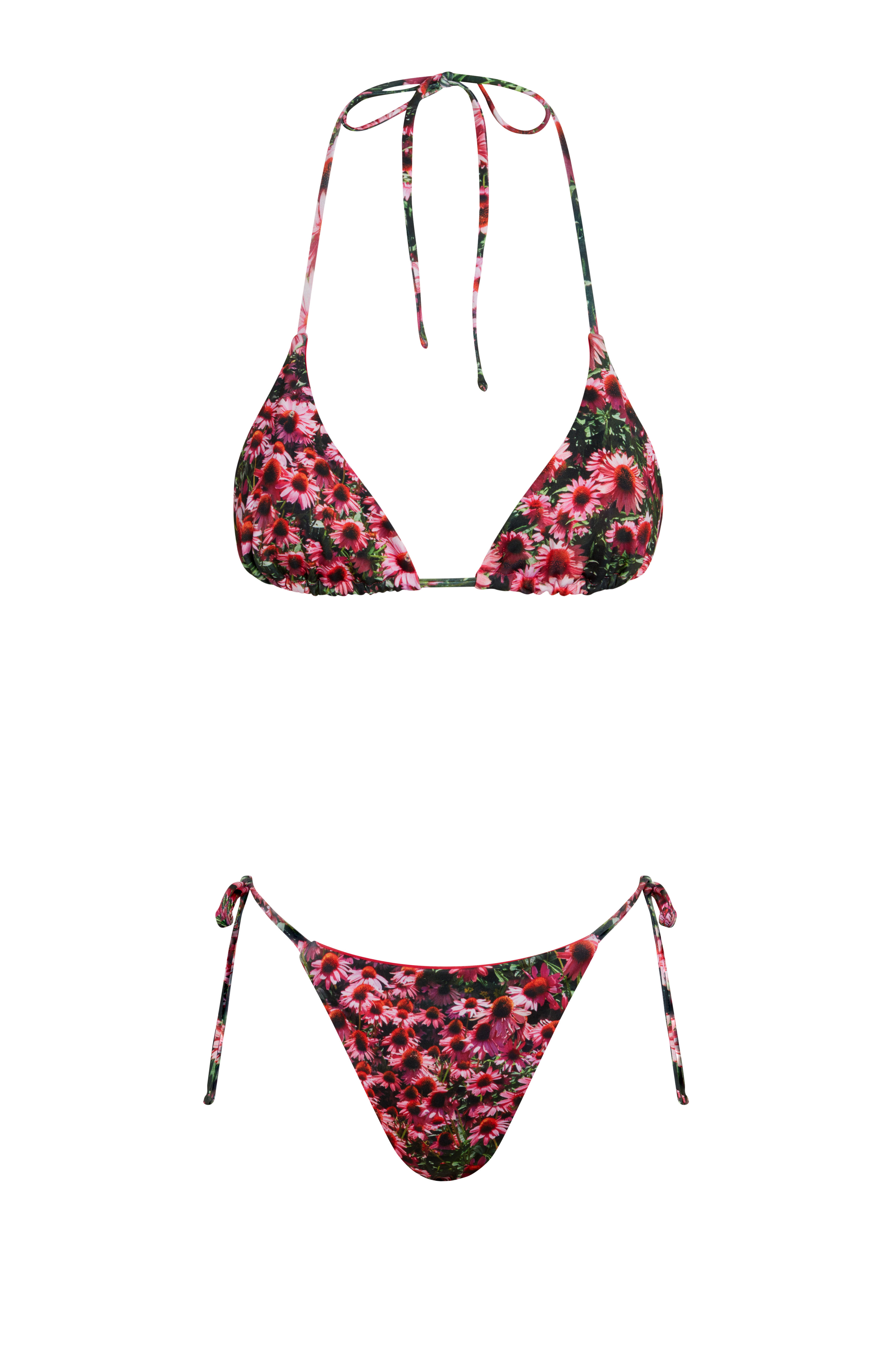 Echinacea Triangle Bikini Top