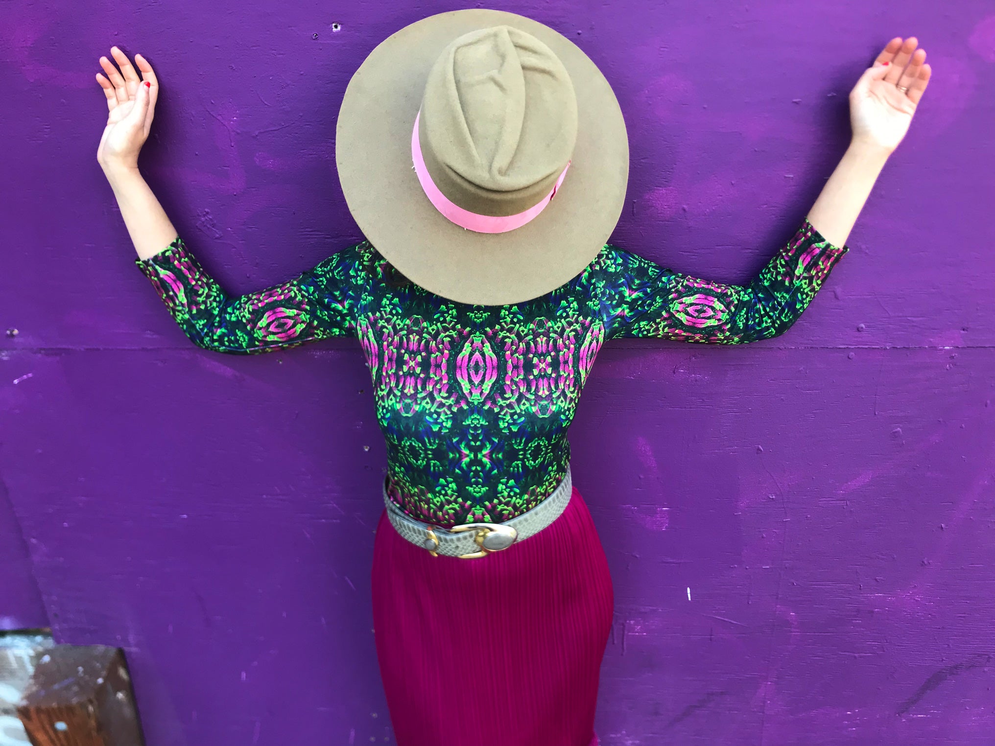 Floral Coral Turtleneck