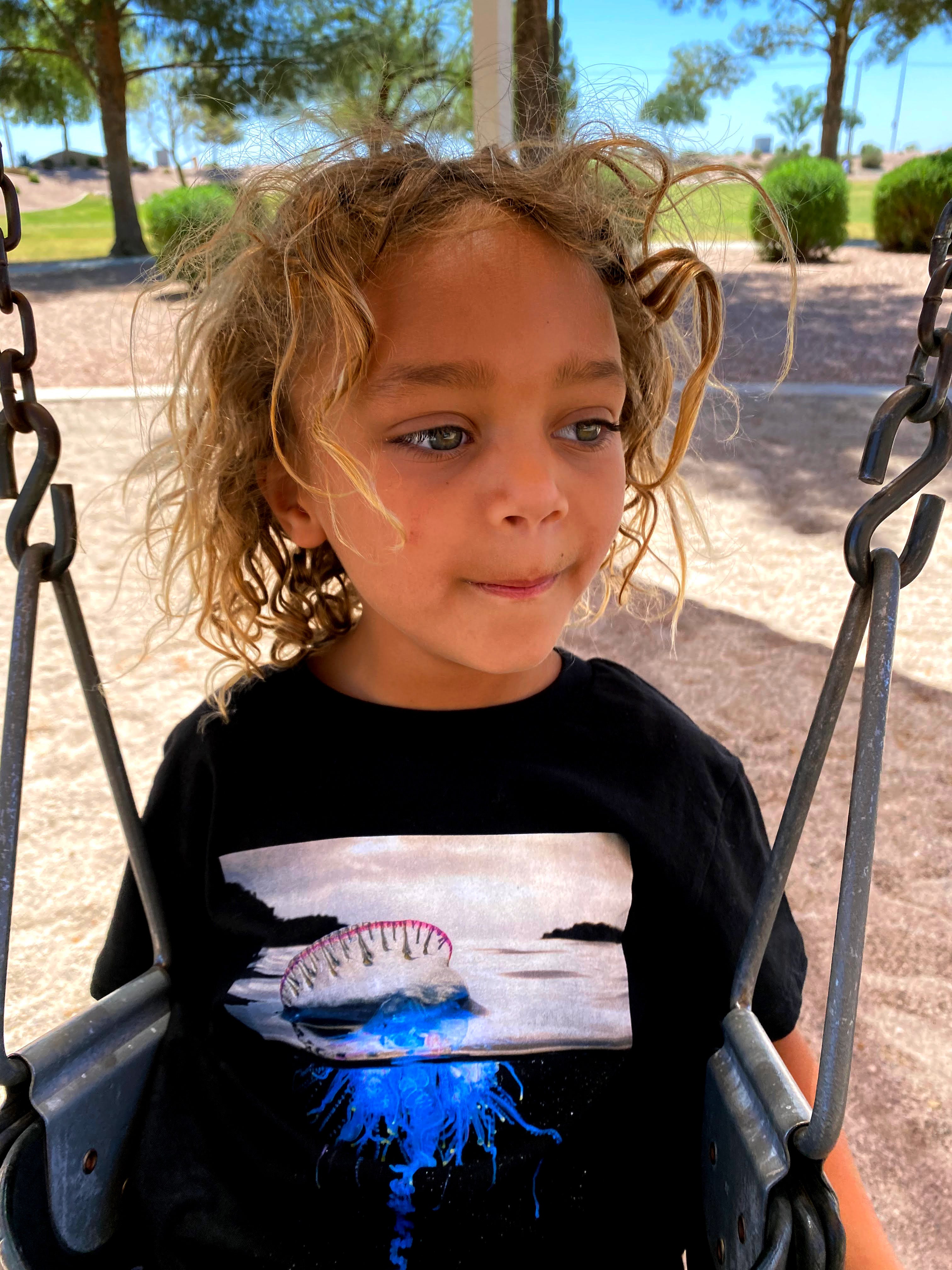 Kids Man-of-War Organic Black Tee
