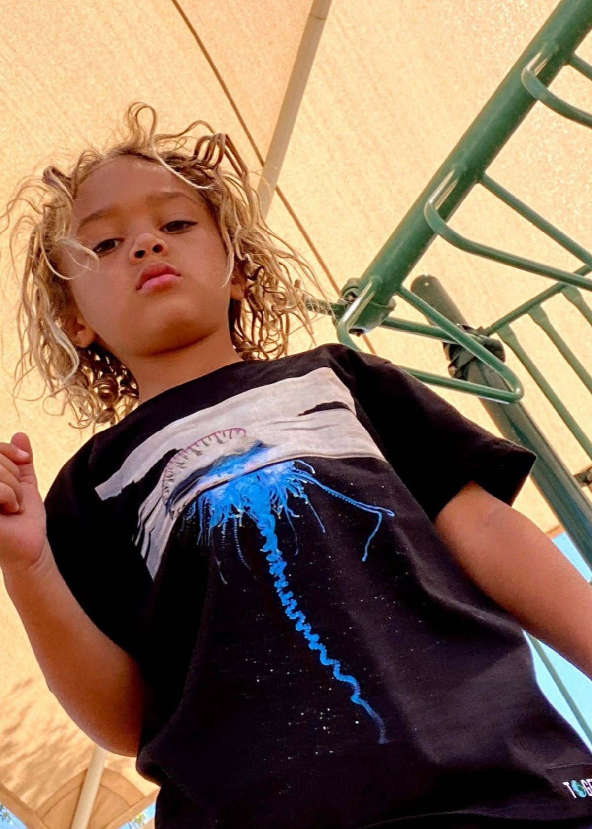 Kids Man-of-War Organic Black Tee