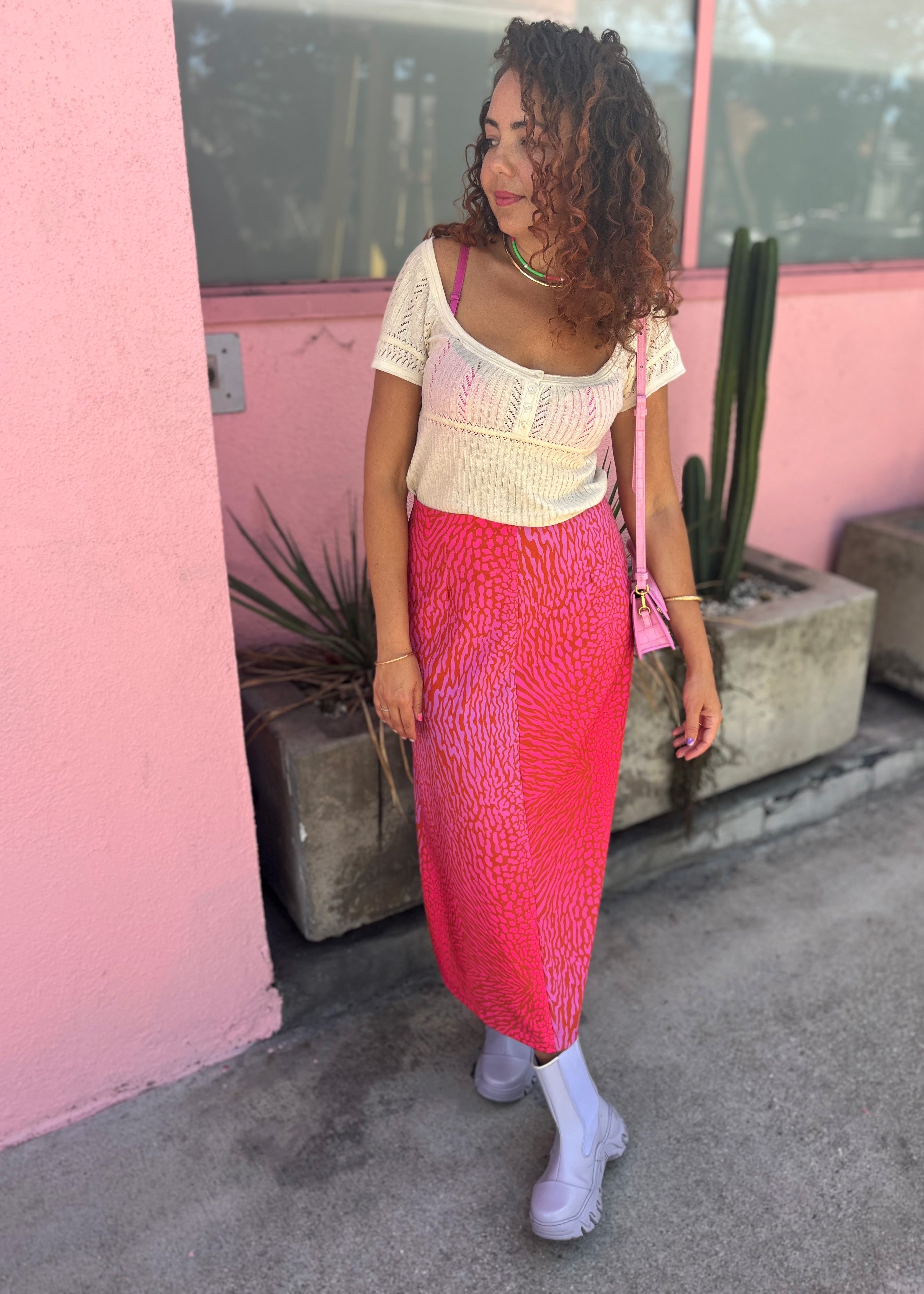 Aquatic Leopard Maxi Skirt