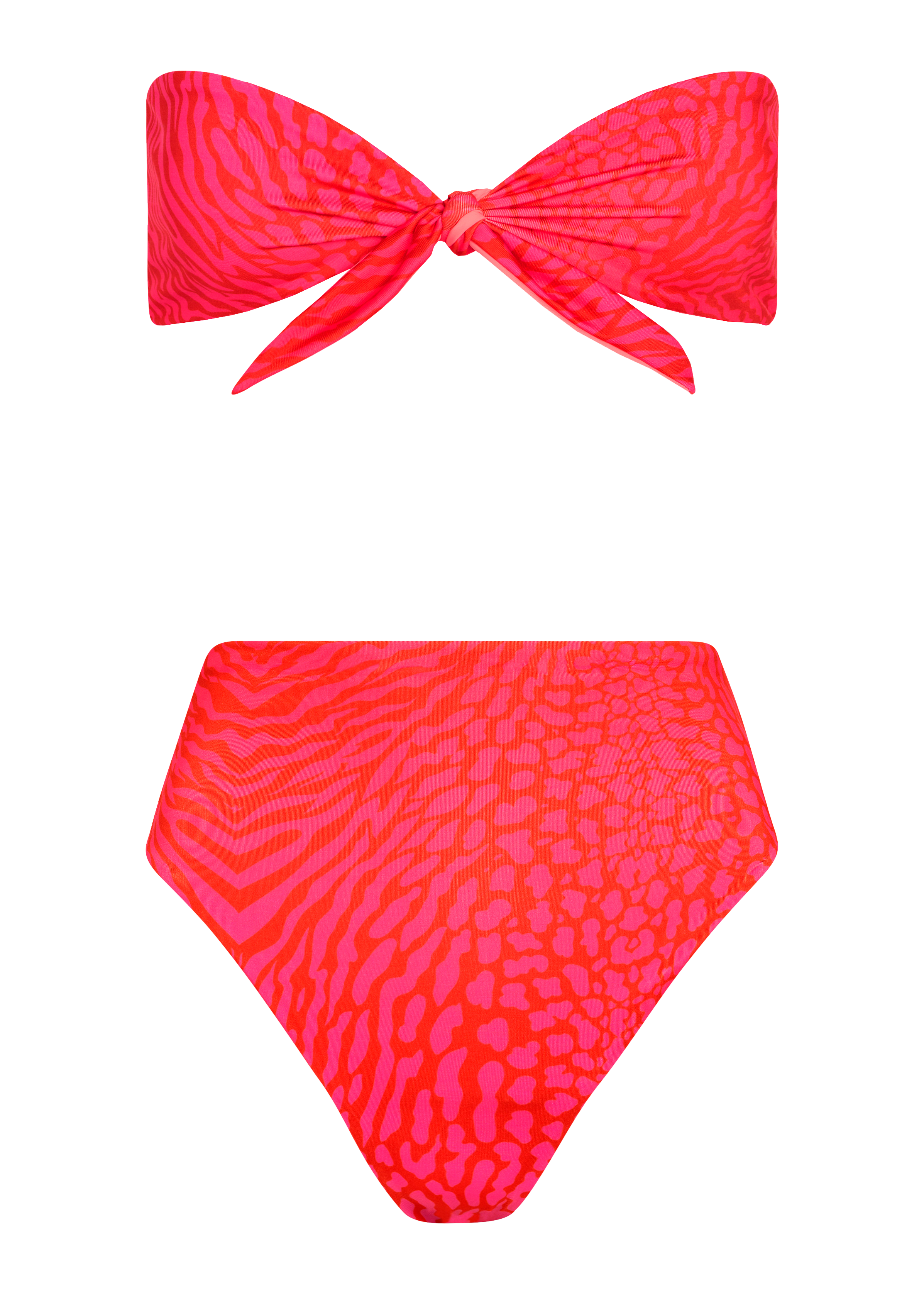 Aquatic Leopard Bandeau Bikini Top