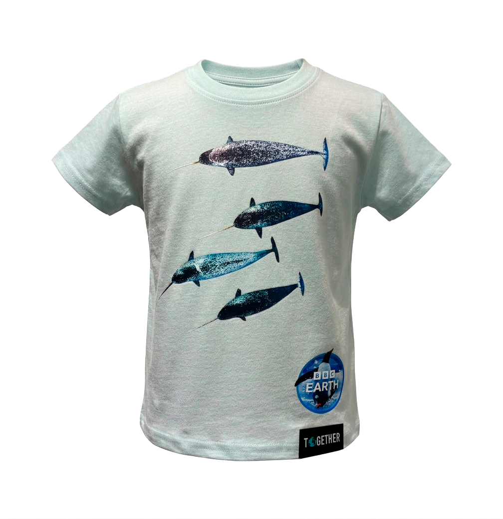 Kids Narwhal Blessing Ice Blue Tee