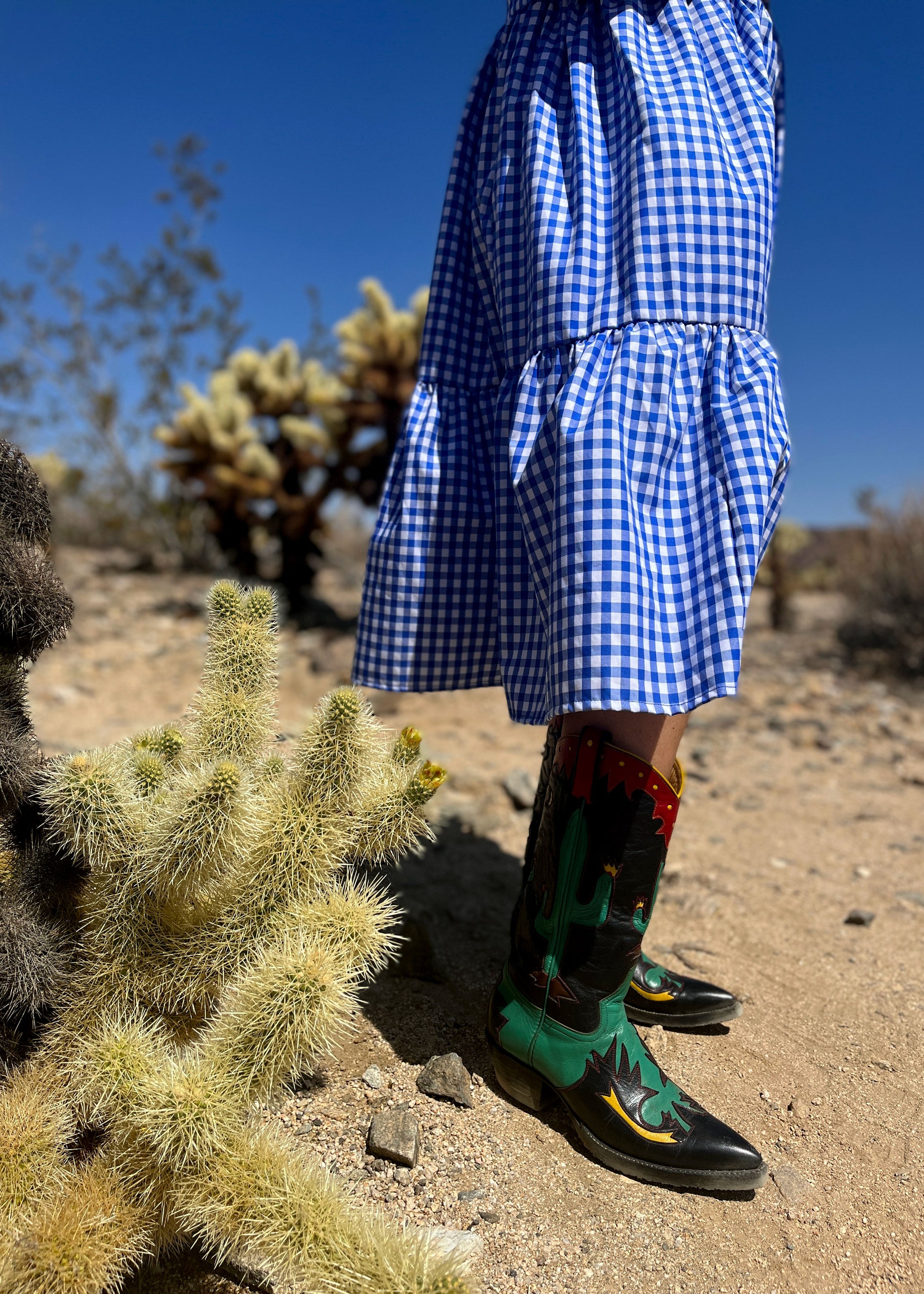 The Gingham Organic Smiley Dress 🌻