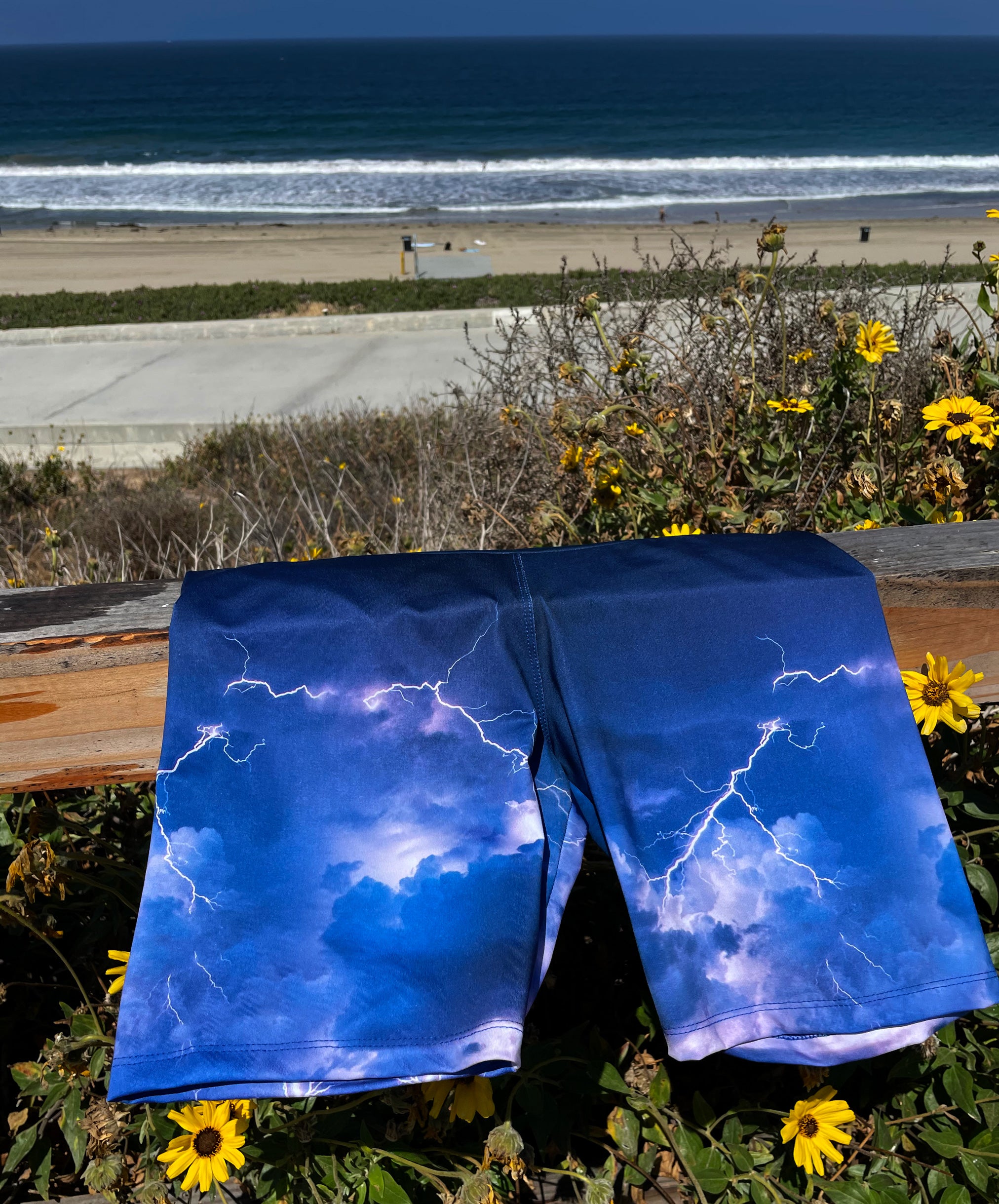 Lightning Storm Bike Shorts