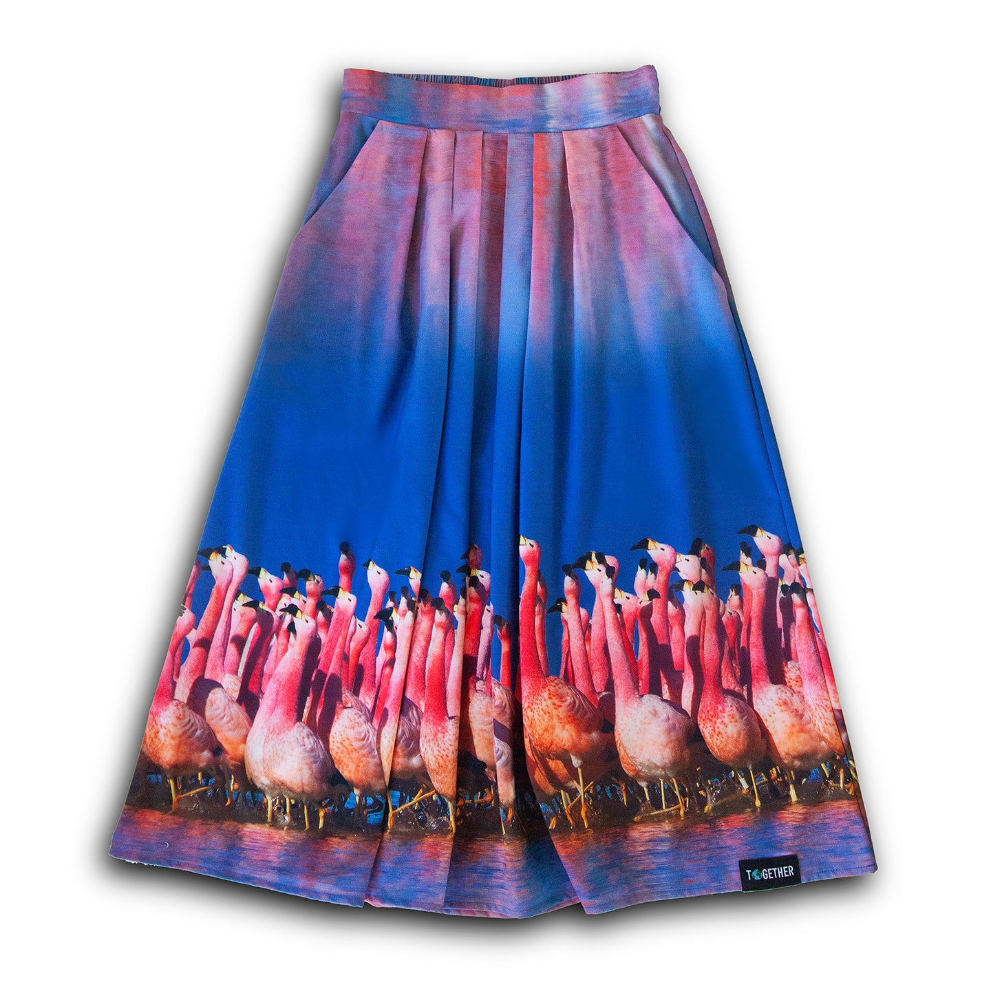 Flamingo Pleated Skirt