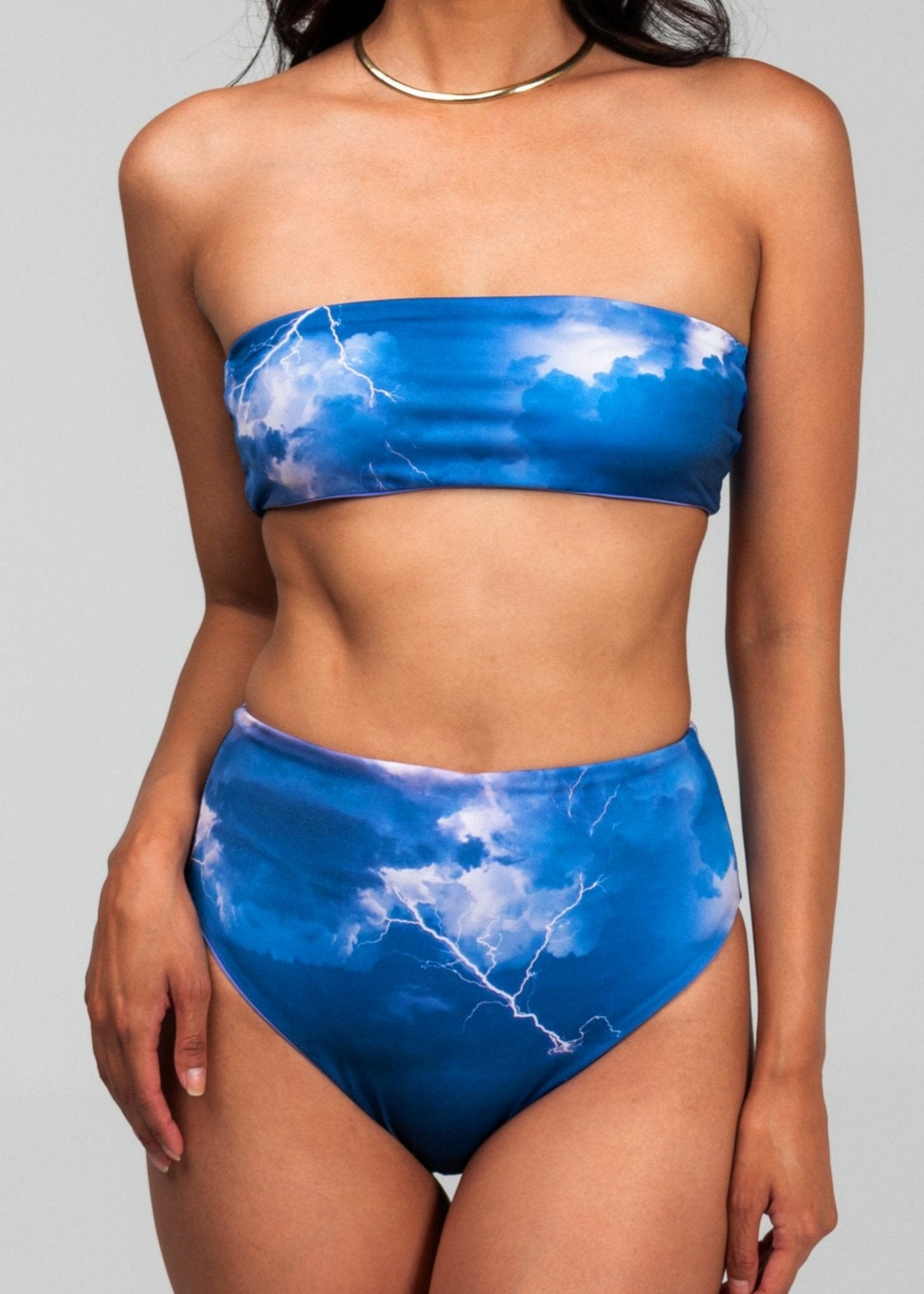 Lightning Storm Bandeau Bikini Top