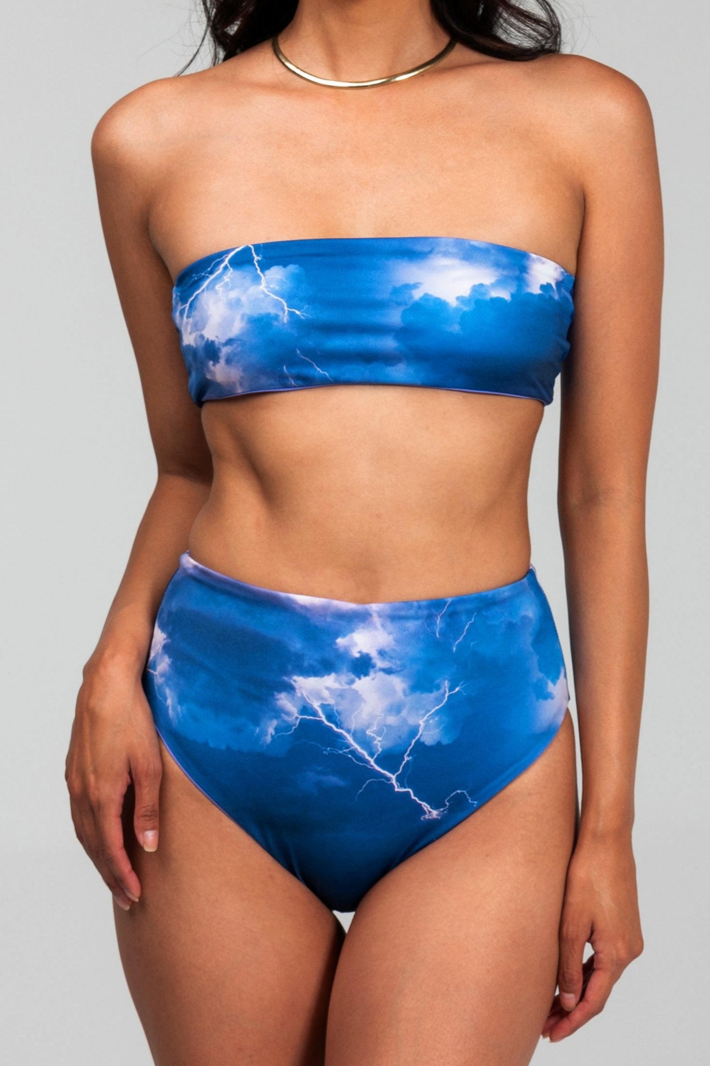 Lightning Storm Bandeau Bikini Top